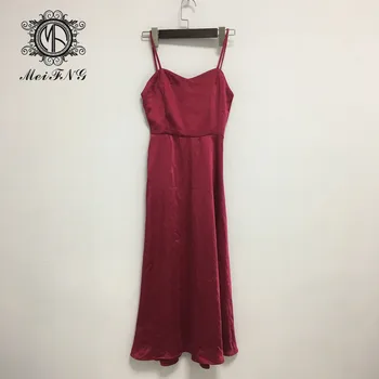 

2019 Summer Holiday Bohemia A-Line Open-back Wine Red Sexy Dress For Beach