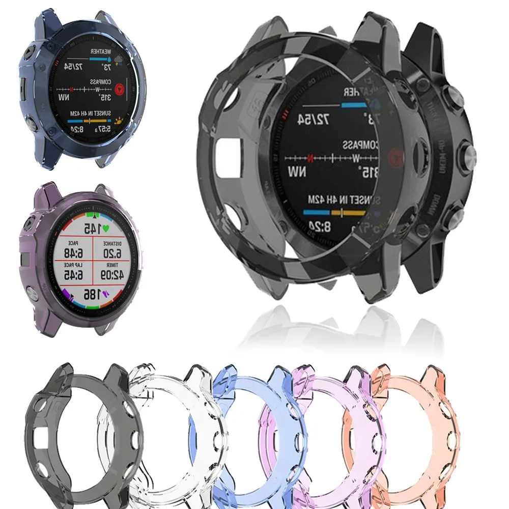 Protective Case For Garmin Fenix 7 7S 7X High Quality TPU Cover Slim Smart Watch Bumper Shell Fenix6 6S 6X Pro | Наручные часы