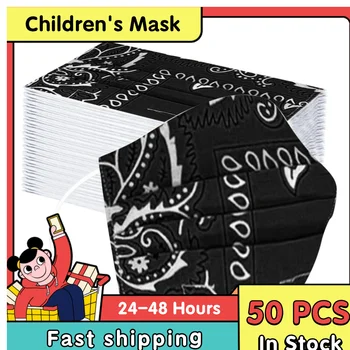 

Children's Mask Disposable High Quality Mask Industrial 3Ply Earhook 50PC Fast Shipping Adjustable Straps Facemask Masker
