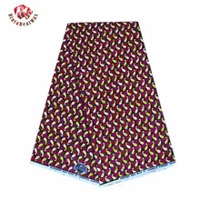 Последний Африканский стиль хлопок вощеная ткань с Африканским узором Анкара Африканский Воск Принты Ткань 6 ярдов для вечерние платье 24FS1151