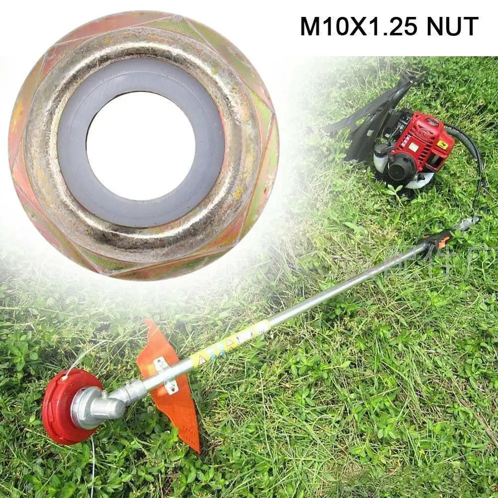 Универсальный M10x1.25 левосторонняя резьба лезвие гайка Замена аксессуары триммер