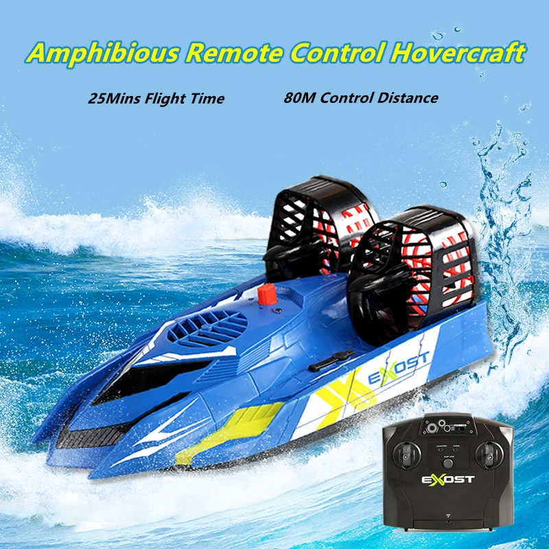 Waterproof Amphibious Remote Control Hovercraft 2.4G Double Propeller