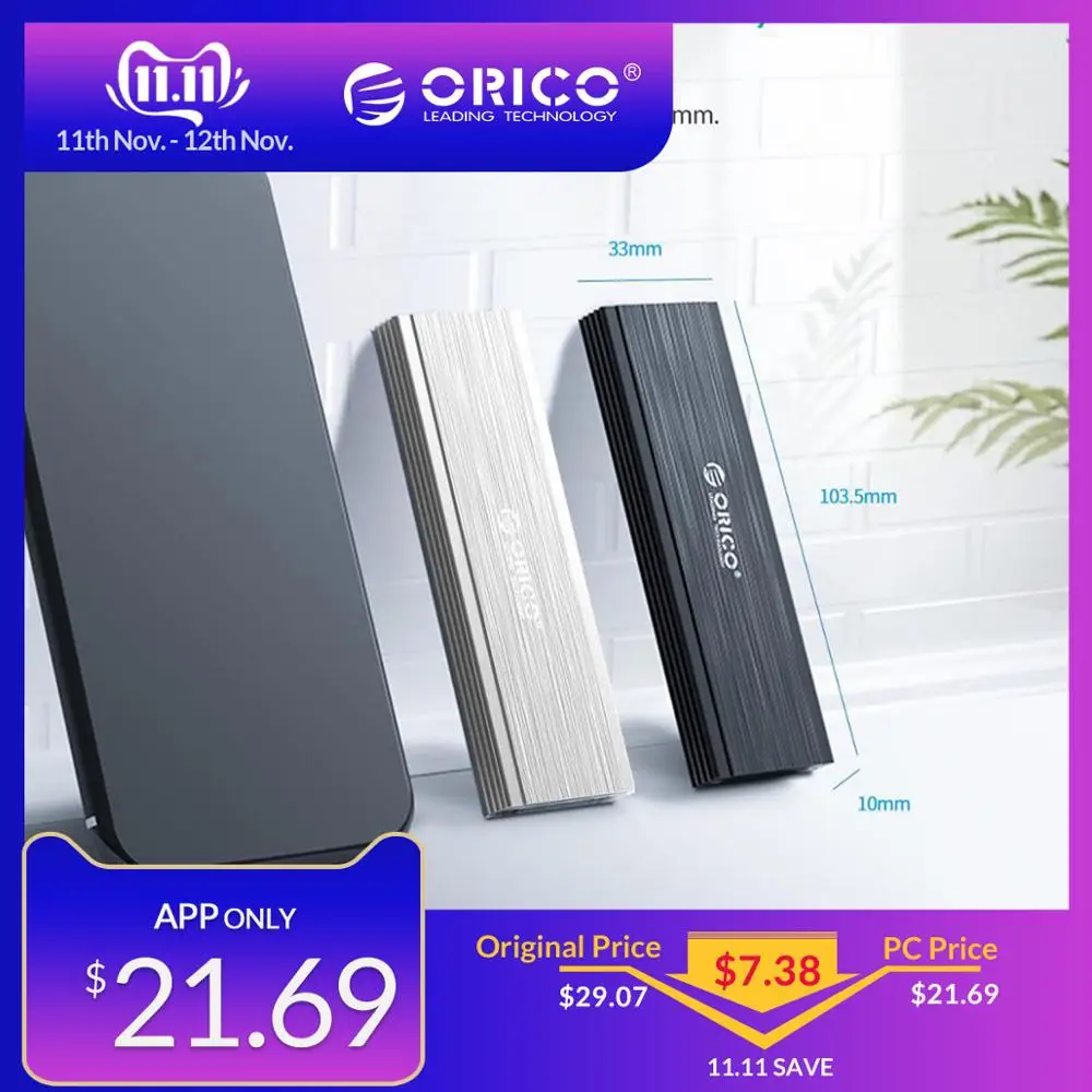Preise ORICO NVME M.2 SSD Gehäuse Fall USB3.1 GEN2 10Gbps SSD Mobile Festplatte Box Externe Gehäuse Fall für m2 SSD Fall