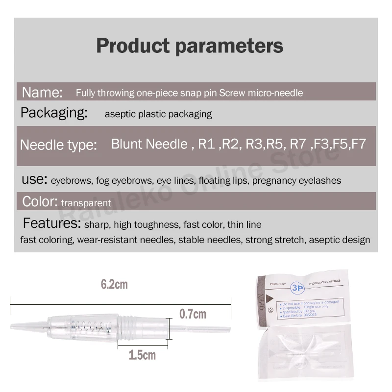50/100 шт R1/R1 тупым/R2/R3/R5/R7/F3/F5/F7 одноразовые винт картридж игл для татуажа