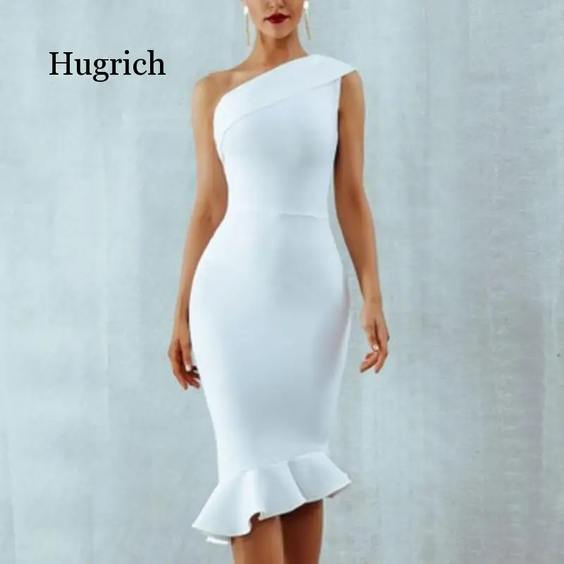 

Women Sexy Bodycon Dress Pure V Neck Off Shoulder Lantern Sleeve Dress Party Night Elegant Midi Dress Mujer Black Dress