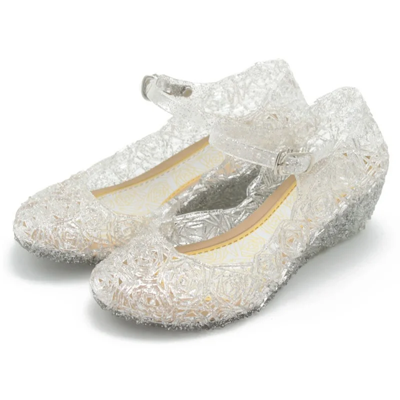 Elsa Costumes Flats Shoes 스노우 퀸 프린세스 생일 샌들 for Girls 어린이