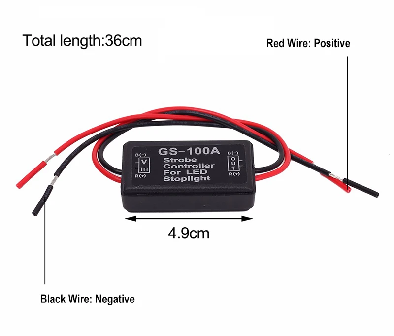 GS-100A контроллер вспышки 12 V-24 V для мотоцикла стоп-сигнал вспыхивающая задний стоп светильник лампы автомобильные аксессуары