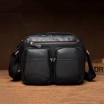 

Full Grain Leather Men Messenger Bag Genuine Cow Leather Business Shoulder Bag Cowskin Mens Crossbody Bag
