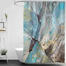 Bathroom Decor Sets with Shower Curtains Vintage Color Abstract Art