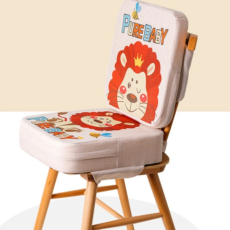 Adjustable Portable Cartoon Baby High Chair Seat Cushion Pad Dining Chair Booster Pad Washable Sponge Increasing Seat Cushion