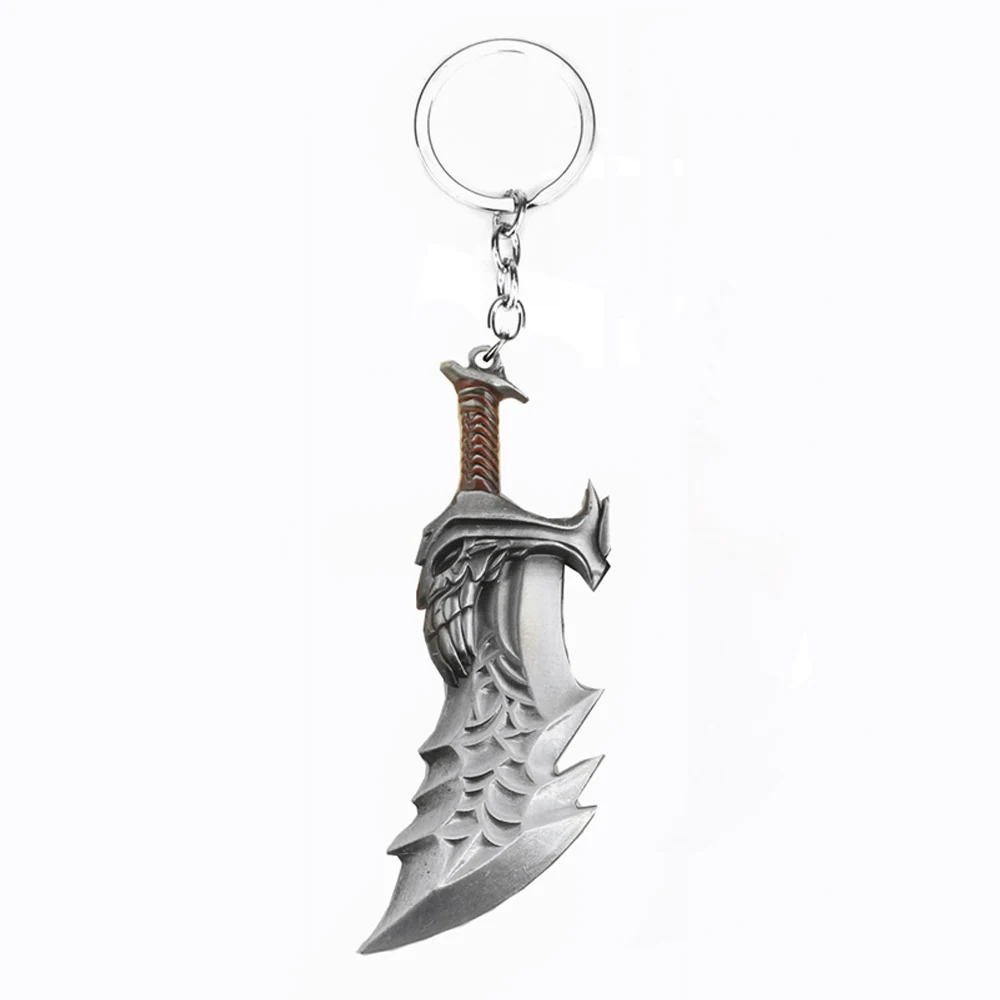 RJ новая игра Бог войны брелок Kratos маска топор нож брелоки в виде оружия Мстители Тор молот Llavero для мужчин аксессуары для машины, сумки - Color: K529