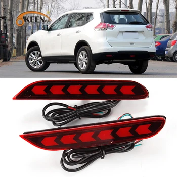 

2Pcs For Nissan Qashqai 2016 2017 2018 Taillight Fog Lamp Led Rear Bumper Reflector Light Braking Driving Lights