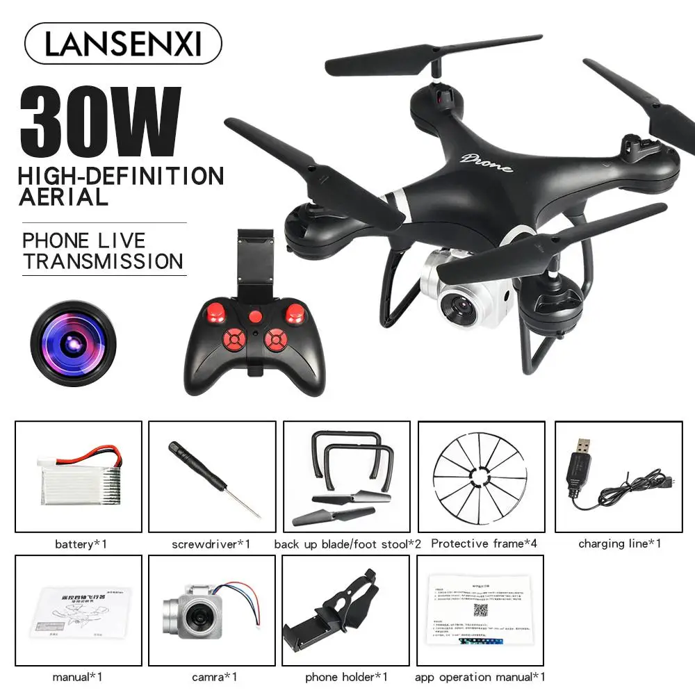 LF608 Wifi FPV RC Drone Quadcopter with 0.3MP/2.0MP/5.0MP Camera Get the Longer Playing Time