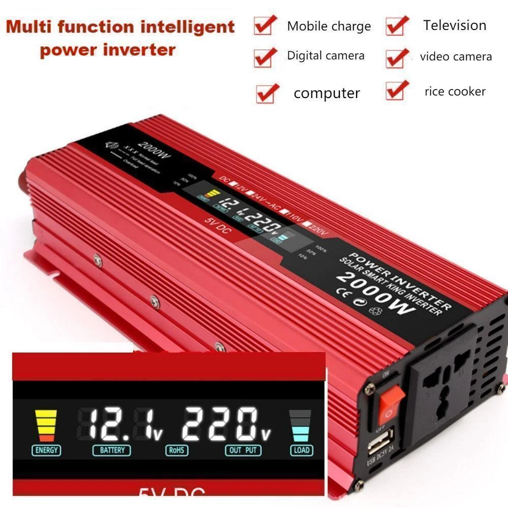 Inversor de batería inteligente para el hogar, convertidor de 12V a 220V, 36v, 60V, 72V|Inversores y conversores| - AliExpress