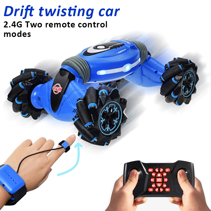 

Remote Control Stunt Car Gesture Induction Twisting Off-Road RC Car Light Music Drift Dancing Side Vehicle Toy Gift for Kids