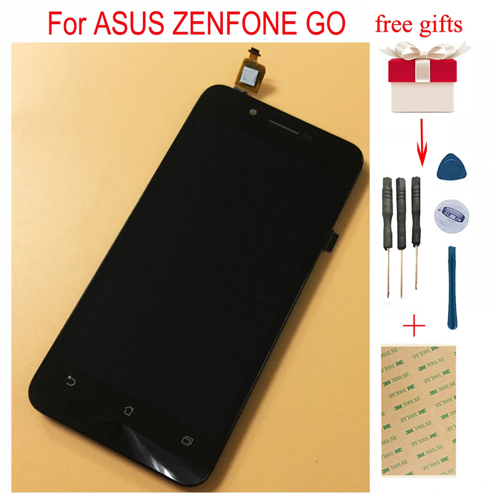 Скидка ЖК дисплей для ASUS ZENFONE GO ZC500TG, сенсорный ЖК экран Z00VD, дигитайзер ZC500TG, ЖК дисплей, панель Z00VD, ЖК сборка с рамкой