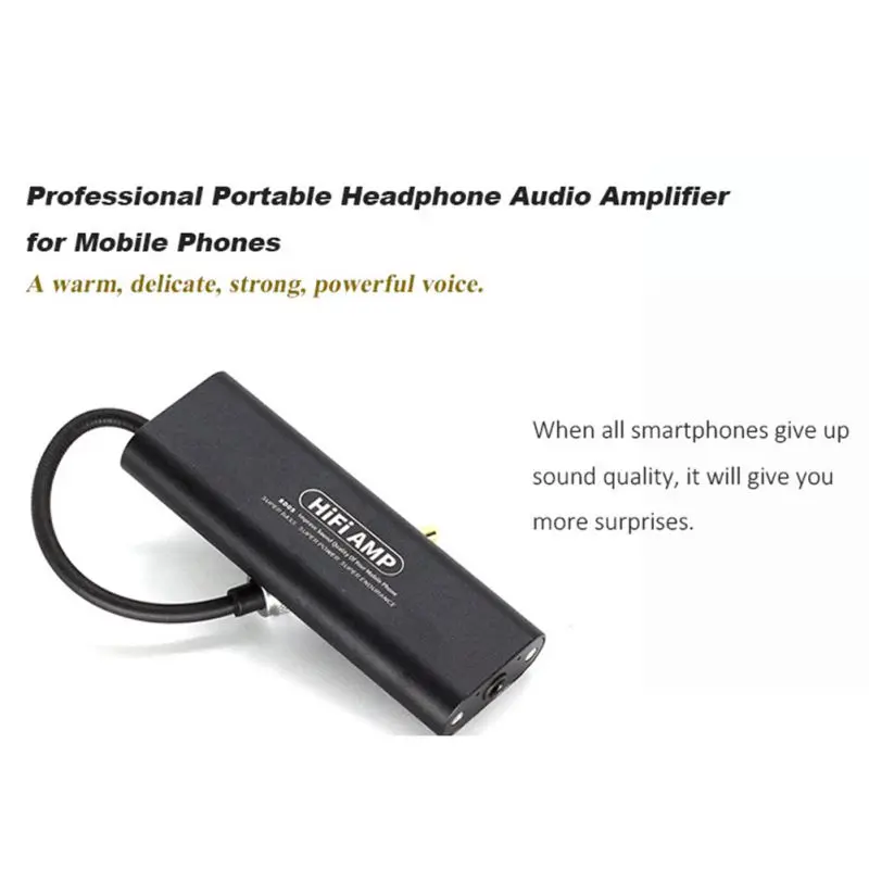 Portable Small Audio HiFi Amplifier Rechargeable Stereo Headphone Earphone Power Amplifier Useful Earphone Power Amplifier
