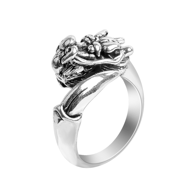 Punk Domineering Animal Dragon Designs Adjustable Rings For Men Teen Boys Retro Cool Fashion Party Jewelry Gift For Men