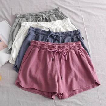 

Summer Fashion Drawstring Lace Up Pants Hot Women Fitness Shorts High Waist Large Size S-3XL Ladies Shorts With Pocket