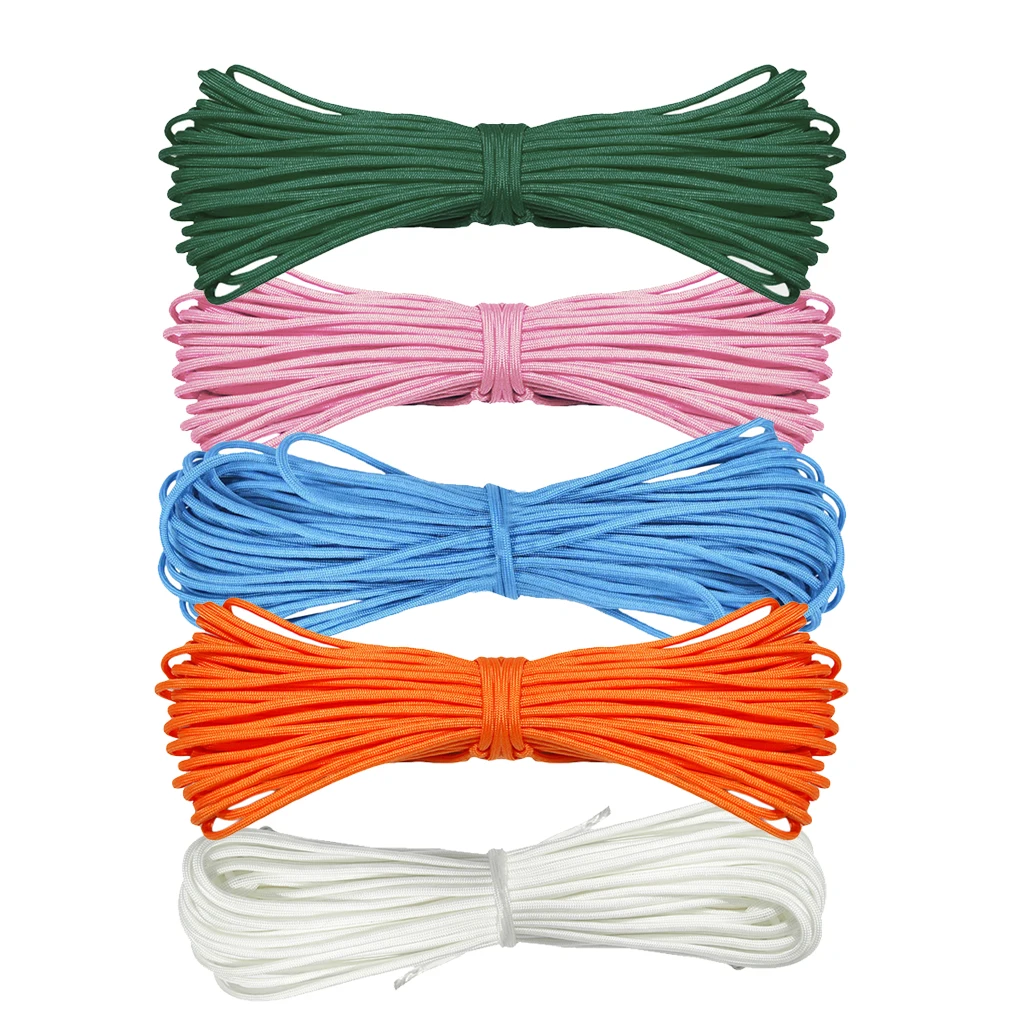 6 м нейлоновый Одноцветный парашютный шнур, многофункциональная веревка для одежды на открытом воздухе, для скалолазания, кемпинга, для альпинизма, для выживания