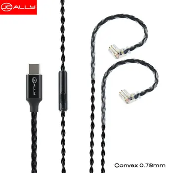 

JCALLY TC08 5N 8 Core Silver Plated HIFI Upgrade Cable For TYPE-C with MIC 3.5mm Plug MMCX/2Pin 0.78 For KZ TFZ CCA AS16 ZSX EDX