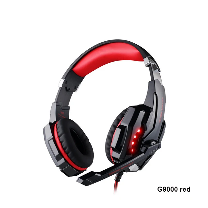 G9000-Red KOTION EACH G2000 G4000 G9000 Игровые наушники геймерские наушники стерео глубокий НЧ, проводная гарнитура Mic светодиодный светильник для ПК PS4 X-BOX 3,5 - Цвет: G9000-Red
