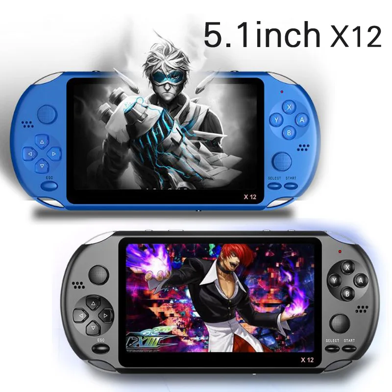 

X12 Retro Portable Mini Handheld Game Console 8G 5.1inch HD Color LCD Screen 3000+ Games Kid Video Handheld Game Player on TV