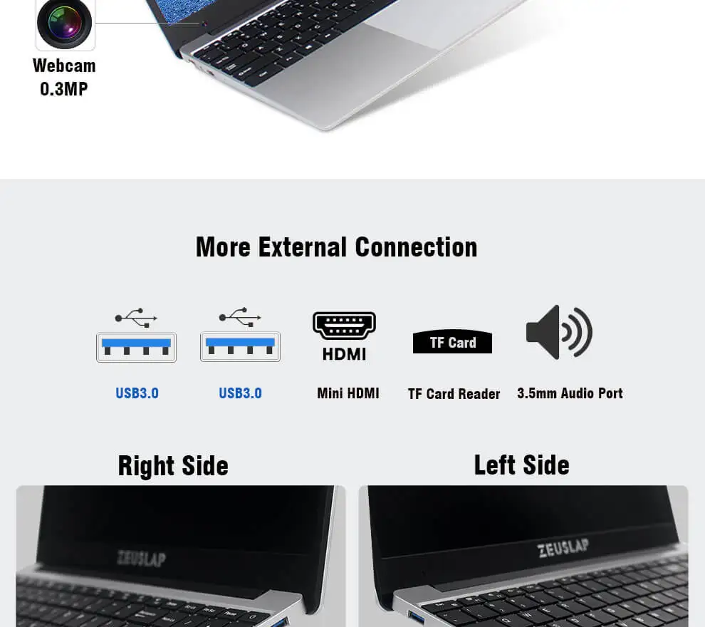 ZEUSLAP новый 15,6 дюймов 6 ГБ оперативная память двойной диски 1920*1080 P ips экран оконные рамы 10 системы Быстрая загрузка дешевые нетбук ноутбук