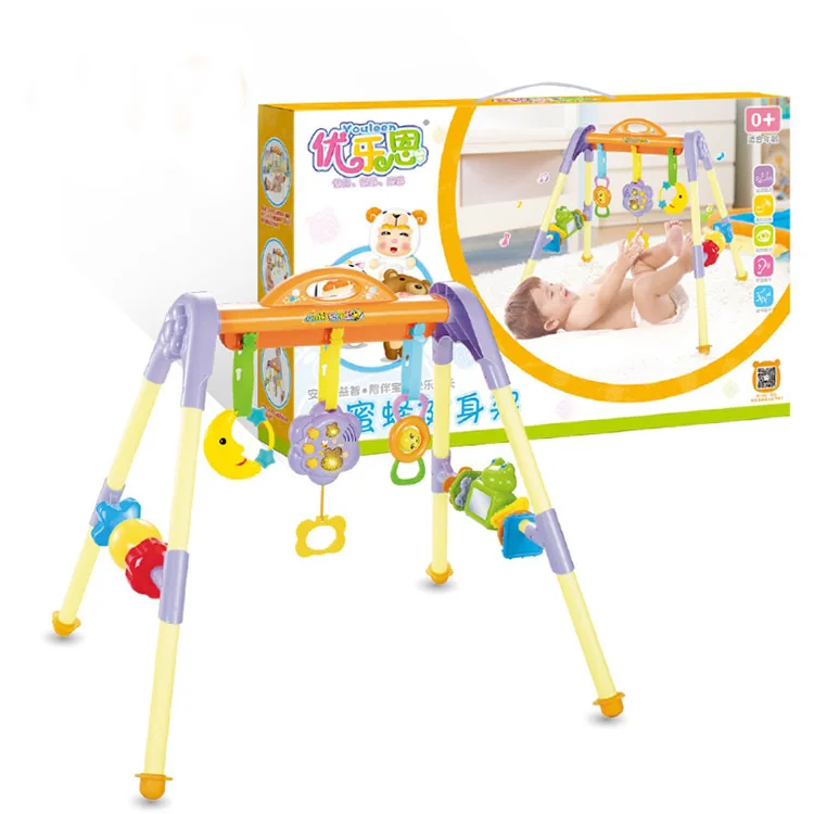 

Youleen 8781 Small Bee Music Infant Fitness Rack Newborns Gymnastics Rack Early Education Toy 12 Music