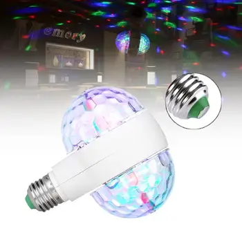

LED 6W Rotating Bulb Light with Dual Head Magic Stage Light Disco Lamp E27 SL