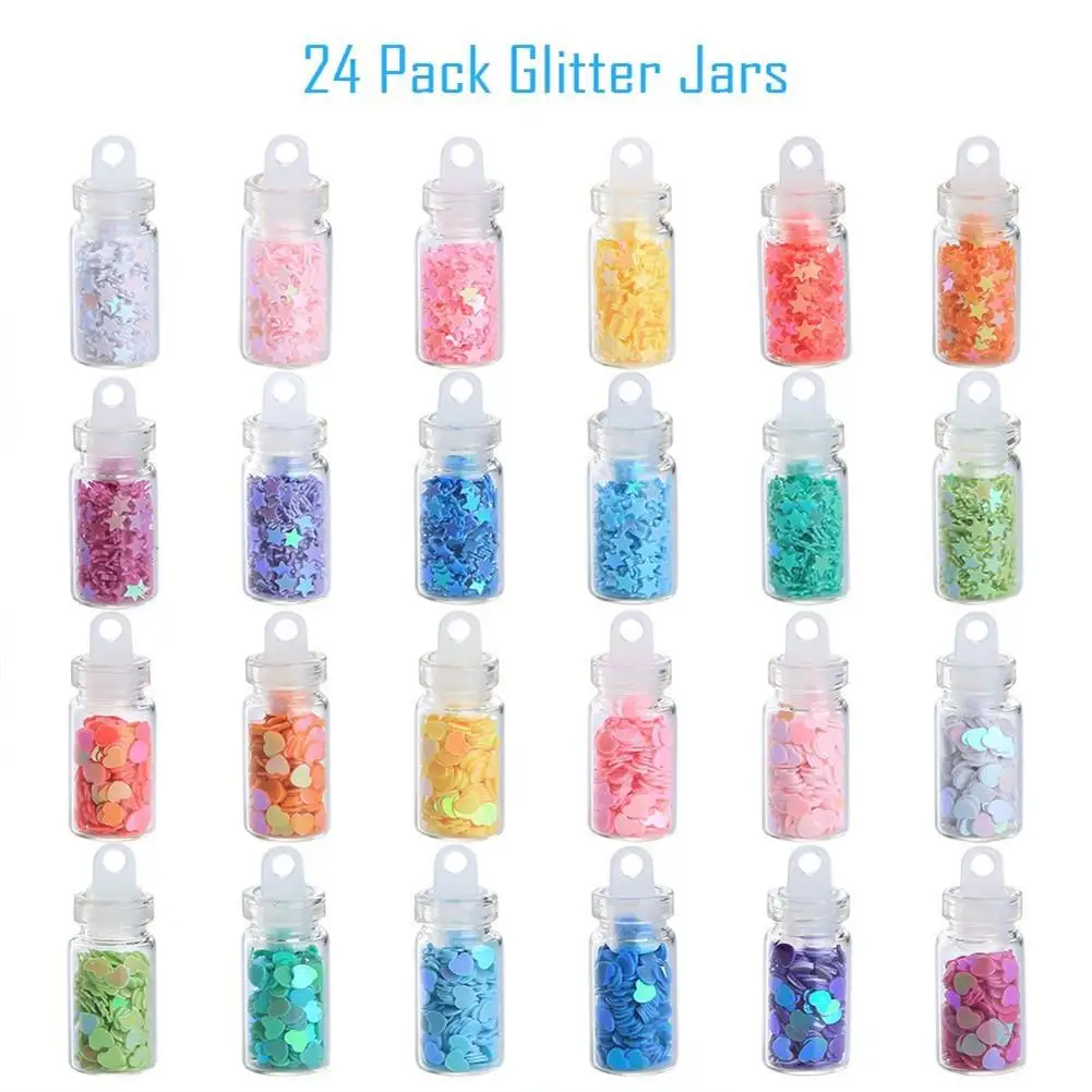72 Pack Making Kits Supplies for Slime Diy Handmade Color Foam Ball Granules Material Set Container slime kit