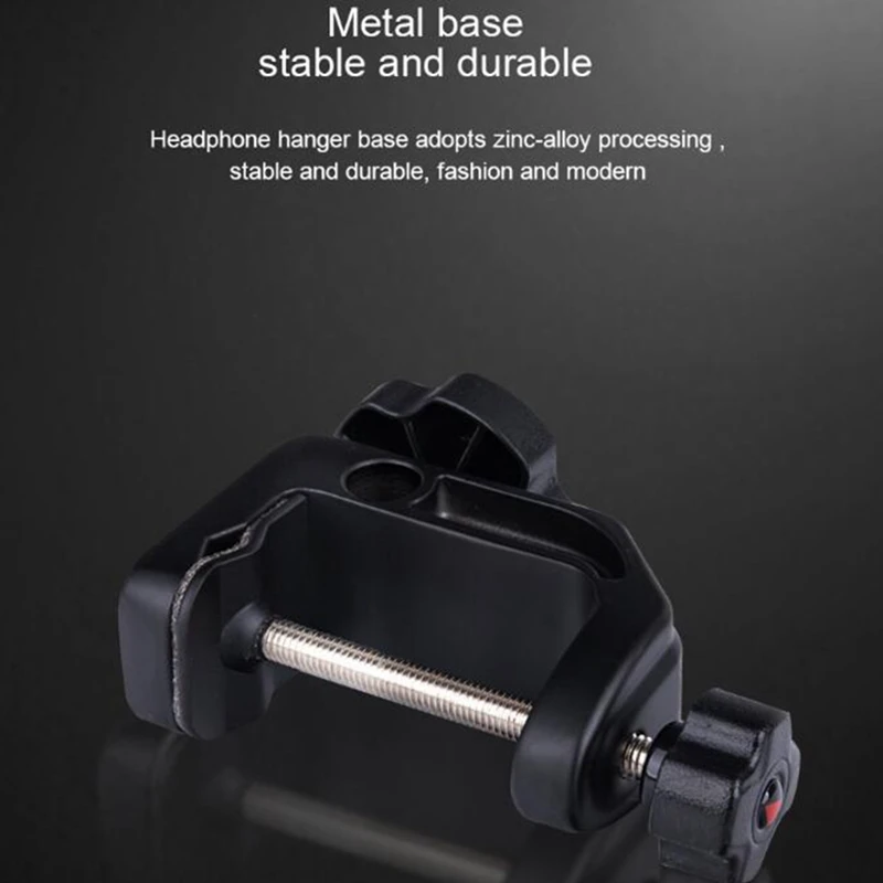 Alctron MAS003 Steel Universal Headphone Destop Mount Holder Hanger Headset Shelf Rack Earphones Stand for Gaming Studio