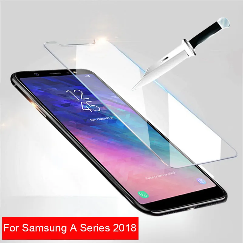 Tempered Glass for Samsung A9 A8 A7 A6 Plus A5 2018 Protective Glas Screen Protector Safety on Galaxy A 5 6 7 8 9 A6plus A72018 | Мобильные