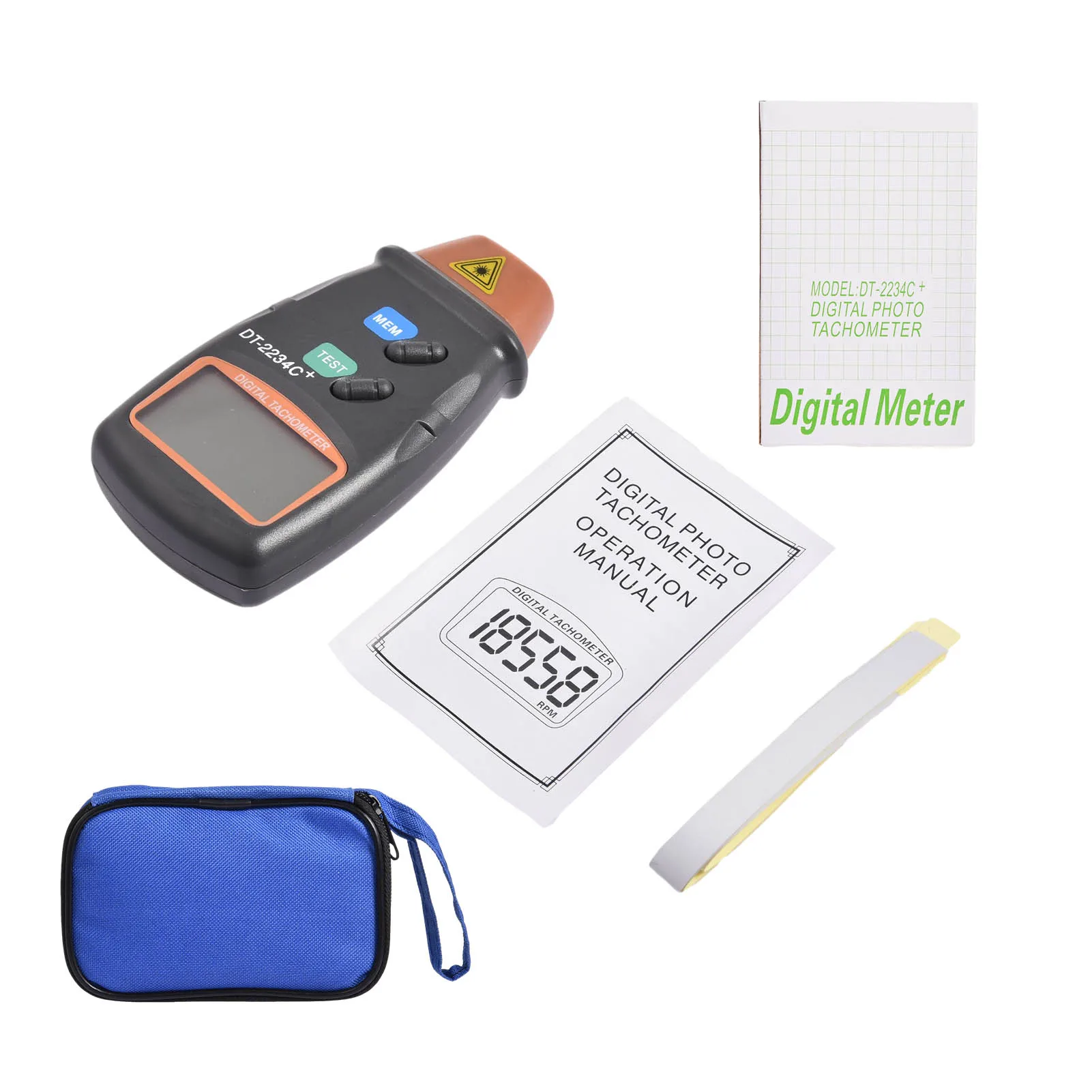 Durable Digital Counter Meter Non-Contact Tachometer Counter for Testing Engine Rotation Speed Gauge Tools Accurate 