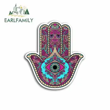 

EARLFAMILY 13cm x 13cm For Hamsa Hand All Seeing Eye Spiritual Fine Decal Waterproof Car Stickers Vinyl Wrap Personality Decal