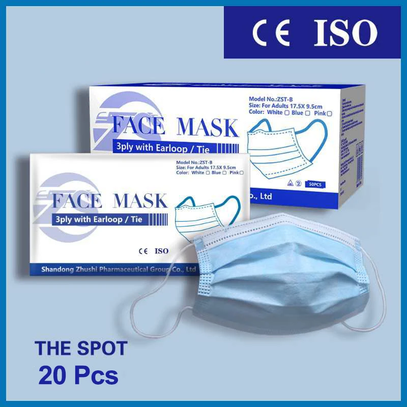 

20 Pieces/Lot Medical mask Disposable Masks Dust-proof, Sterile, Hygienic, Portable, N95 Masks Anti-virus Anti-Dust