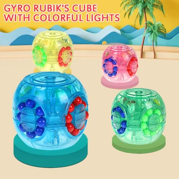 

Kids Luminous Toys Finger Rotating Top Decompression Fashion Novelty Toy Multicolor Light Flash Toys Gifts For Kids Children