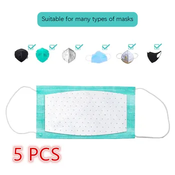 

5PCS Square Disposable Mask Gasket Air Filter Anti-fog Dust-proof Disposable Filter Mask Pad Breathable Protective Round Mask