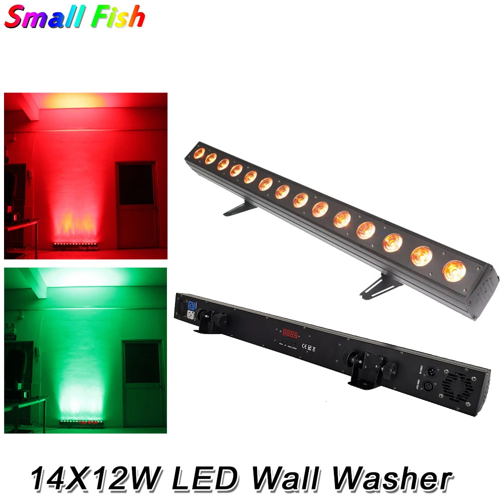 Barra de luces LED DMX512 interiores, iluminación de Dj, espectáculos, equipos de espectáculos, 14x12W, RGBWA UV, colores, venta directa de fábrica, 4 unidades|Efecto de iluminación de escenario| - AliExpress