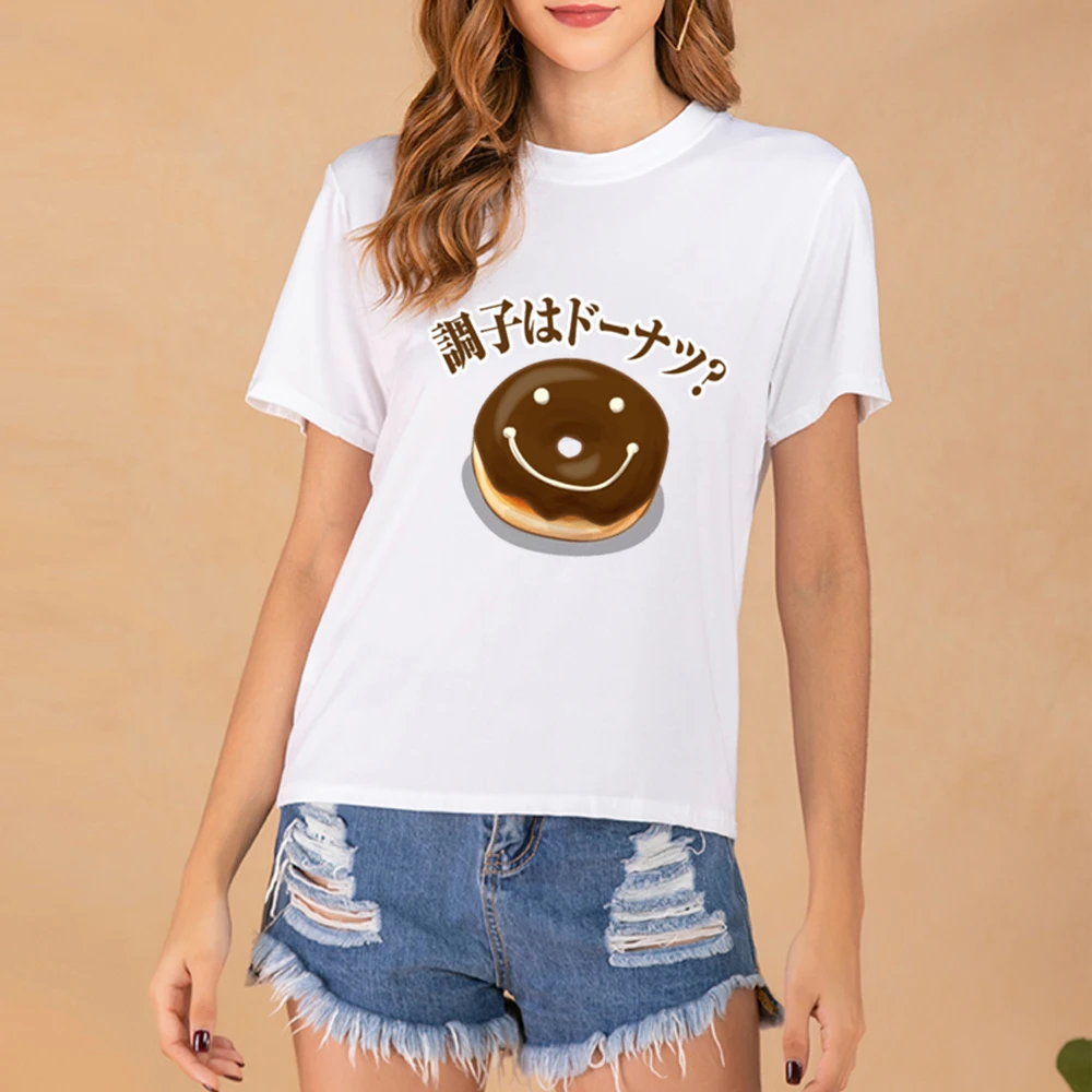 Женская футболка с принтом Ulzzang Harajuku Повседневная в японском стиле Kawaii забавная