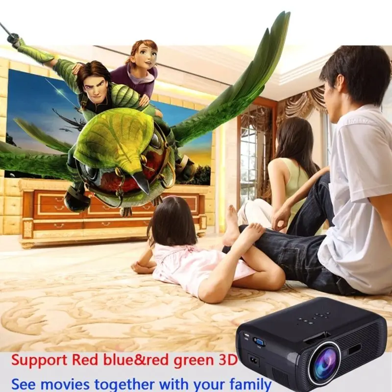

Multi-function Durable Mini Button Remote Control Operation Home Theater LED HD Projector luxury Home Theater