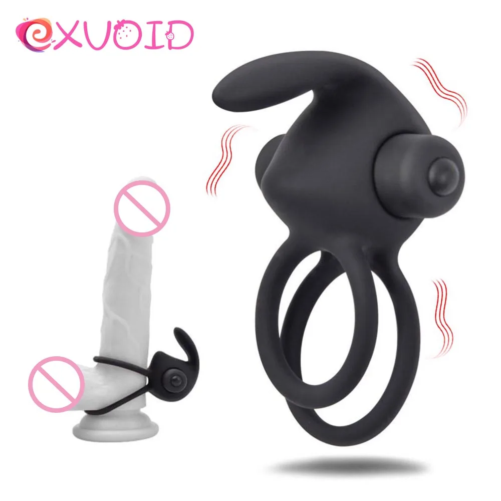Вибратор пуля EXVOID вибрирующее кольцо для пениса силиконовый массажер клитора и