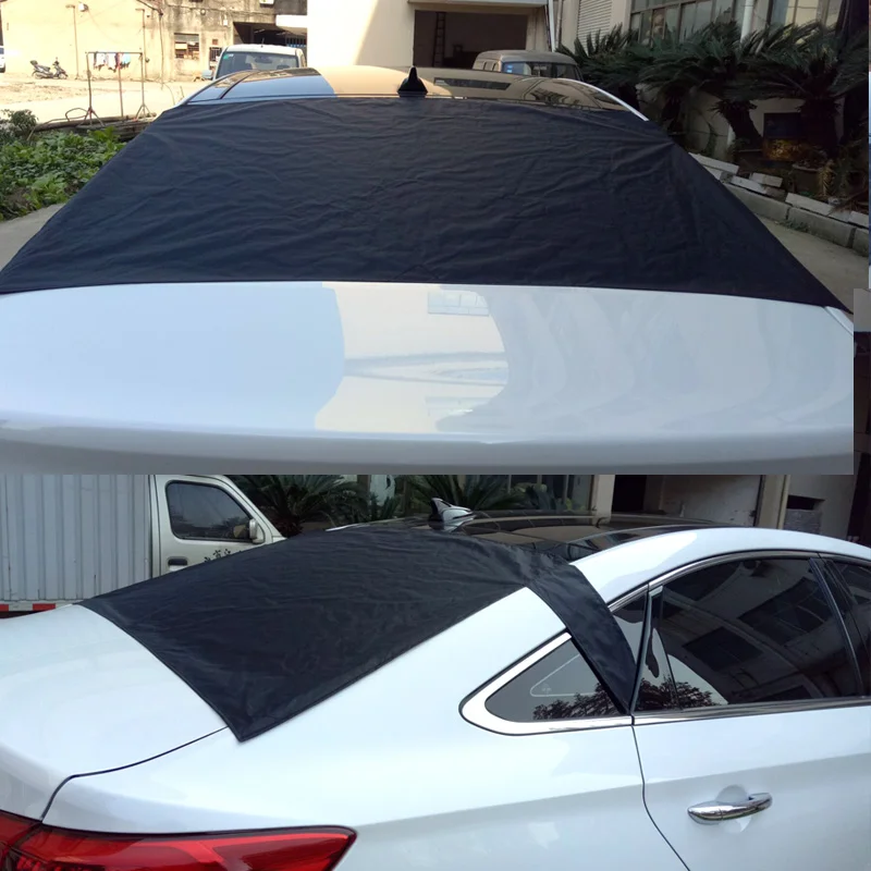 Van SUV Truck Rear Windshield Snow Cover 57.1 x 35.4 Inch Universal Ice Snow Frost Dust Car Cover Magnetic Windshield Cover Sun Shade Protector Fits Most Car