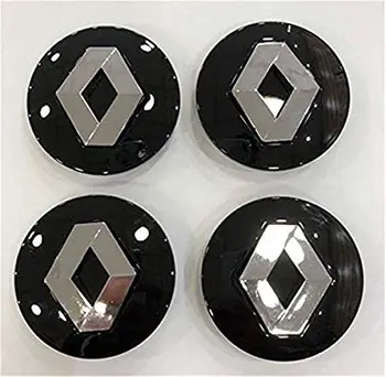

GHJHHJHJ 4 x 57 mm Negro Renault Megane Hub Tapas Centro de Rueda de Aleación Laguna Clio Twingo