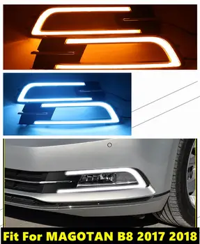 

2Pcs LED Daytime Running Light DRL Turn Signals Running Light Fit For Volkswagen MAGOTAN b8 2017 2018