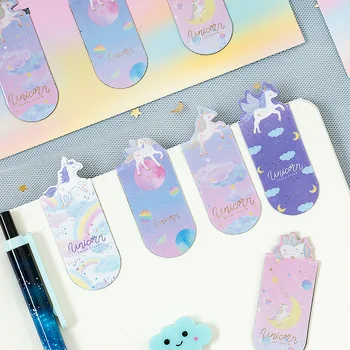 

3pcs/1 lot Cartoon Unicorn magnetism bookmarks bookmarks for books/Share/book markers/tab for books/stationery