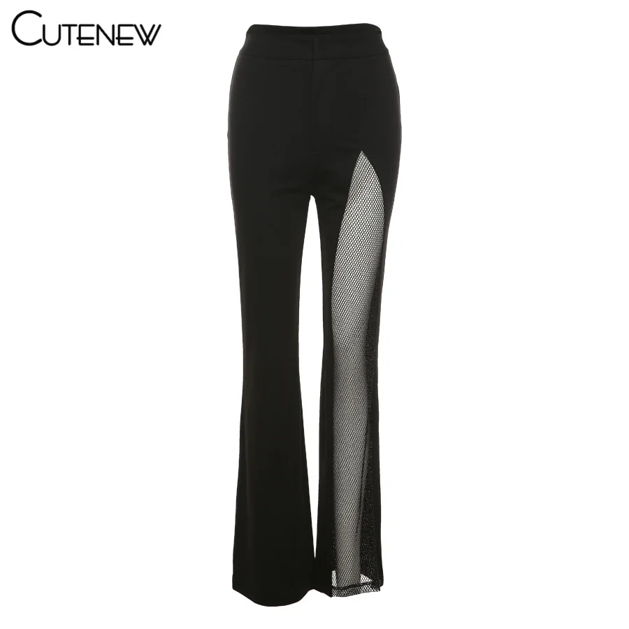 Sexy Mesh Patchwork One Shoulder Playsuits Women Elegant Solid Skinny Flare Pants Jumpsuit Fashion Lady Party Streetwear 48 Sexy Mesh Patchwork One Shoulder Playsuits Women Elegant Solid Skinny Flare Pants Jumpsuit Fashion Lady Party Streetwear