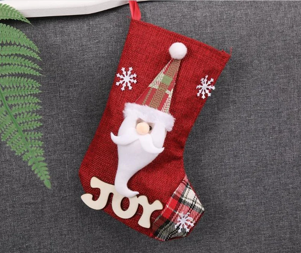 4 шт. рождественские подарочные пакеты для конфет, украшения, носки со снеговиком, подарки, рождественские носки, украшения для рождественской елки