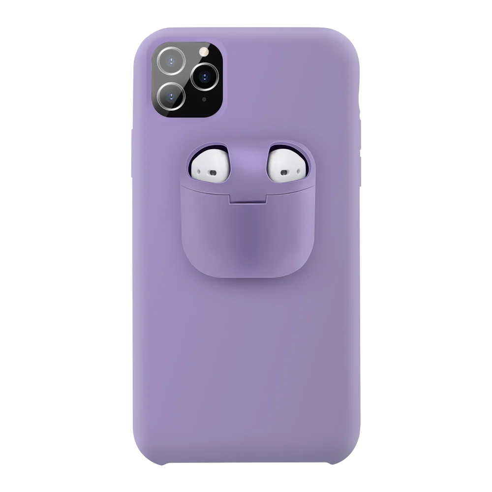 Роскошный Жидкий чехол для телефона с Airpods чехол для iPhone 11 Pro Max Xs Max XR силиконовый чехол для телефона AirPod чехол для Air Pods - Цвет: 11