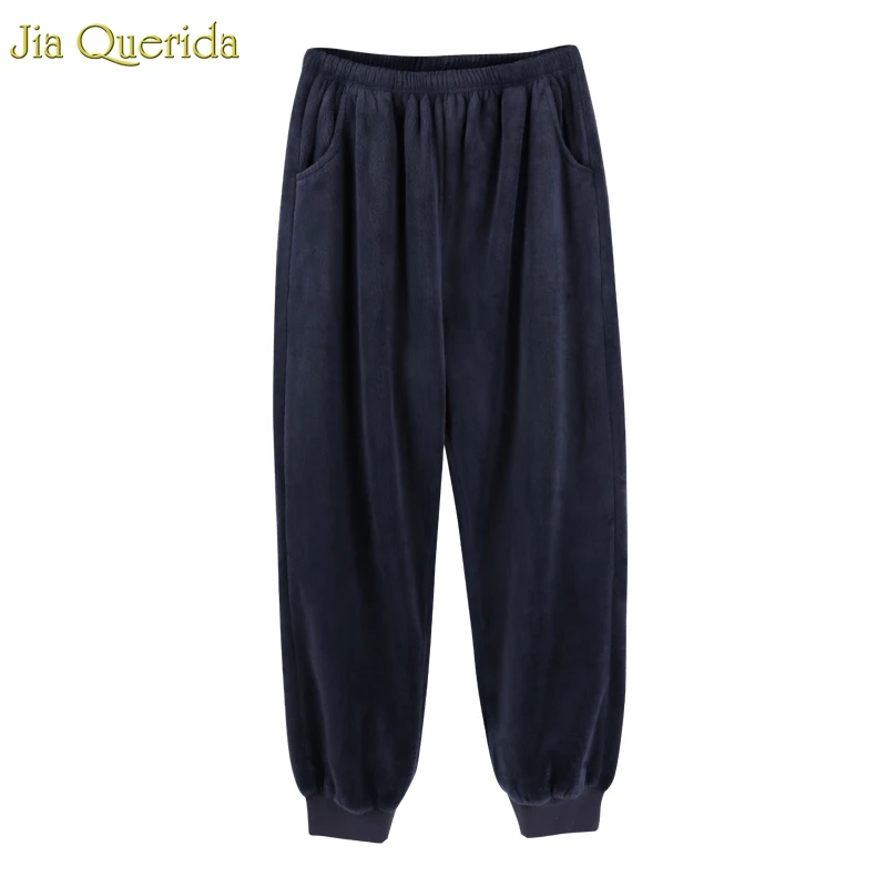 Для мужчин пижамы плавки фланель для сна, штаны; есть большие размеры; теплая Пижама ботильоны на сплошной подошве с перекрестной шнуровкой в спортивном стиле теплые Ночная Домашняя одежда брюки серого цвета - Color: U13021-Grey